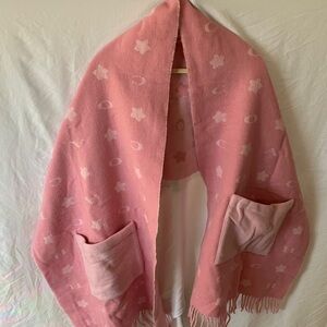 Coach: Powder Pink (76391) Oversized Stars Muffler/Scarf- Pockets- Wool Blend